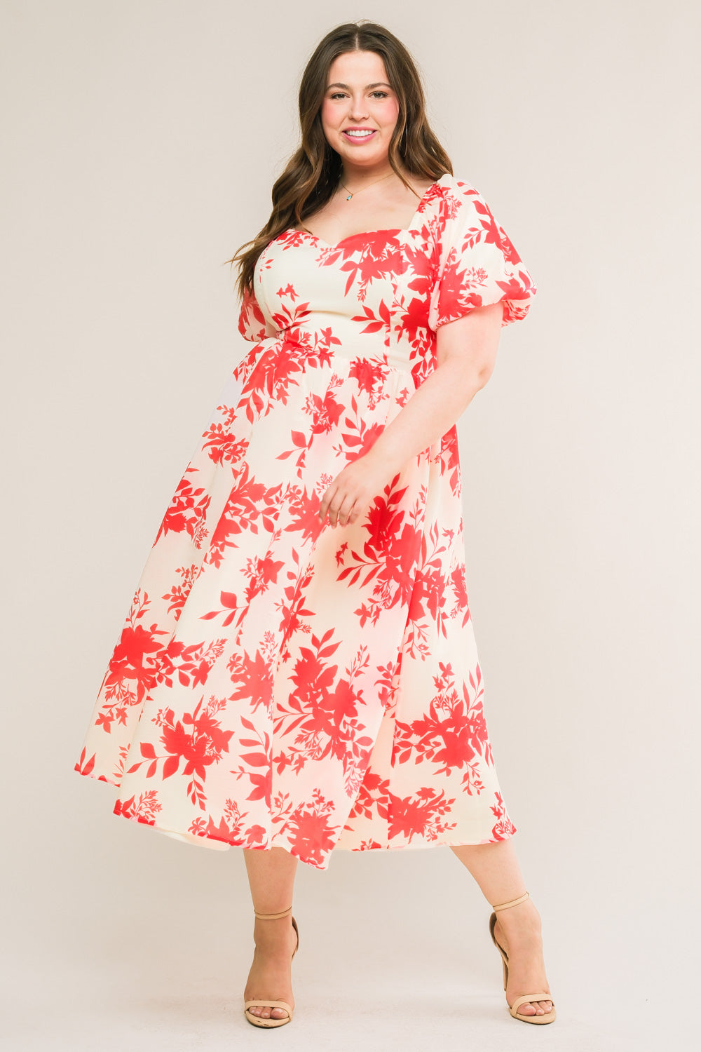 SUCCESSFULLY CUTE WOVEN MIDI DRESS Flying Tomato